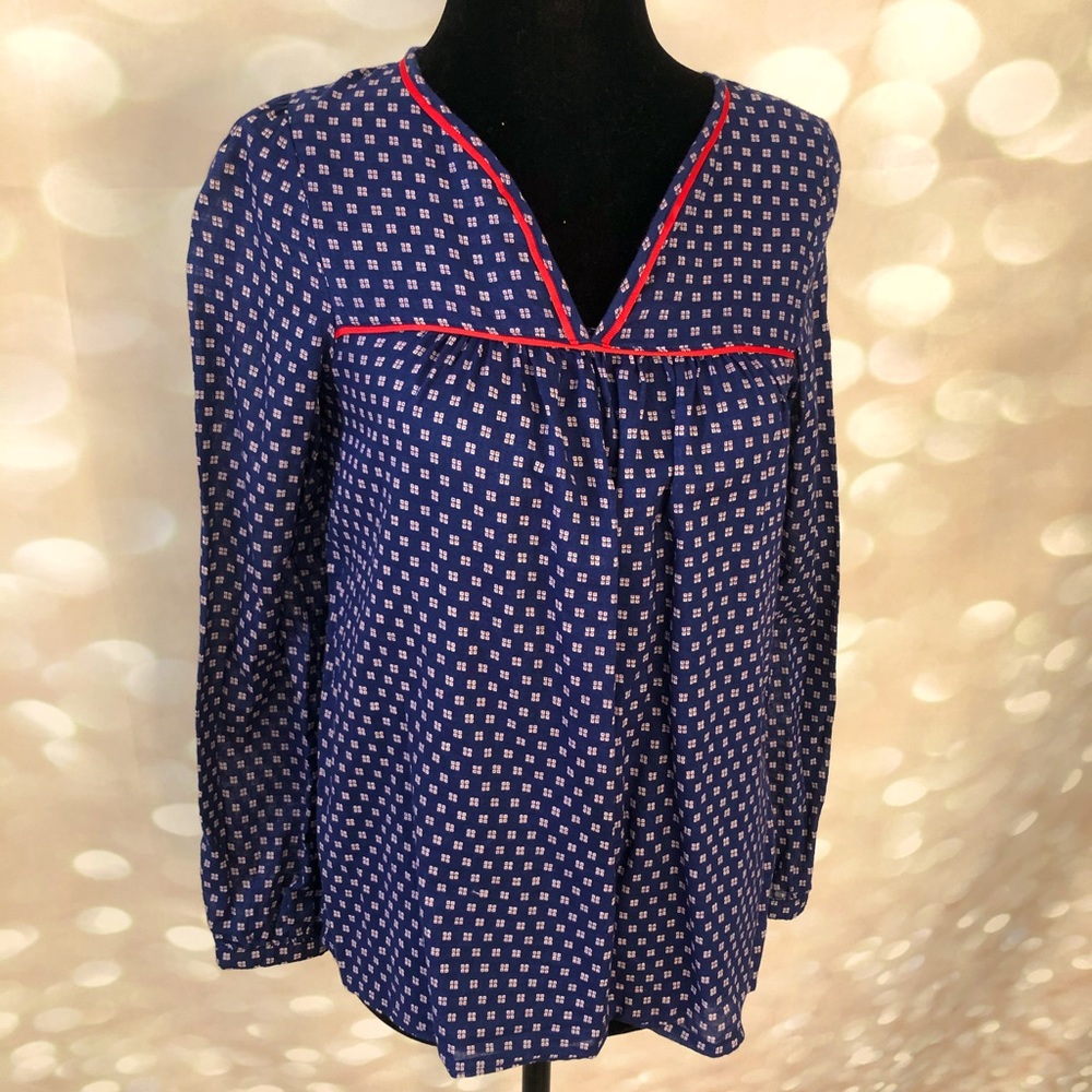 100% cotton blouse in blue